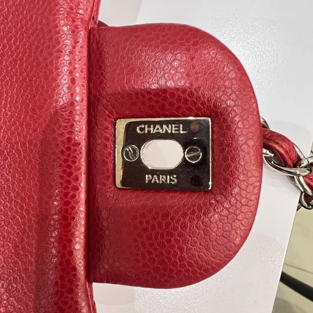 Chanel Caviar Quilted Jumbo Double Flap Red - Picture 9 of 16